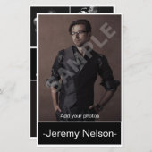 Comp-Karte des Headshot-Schauspielers (Vorne/Hinten)