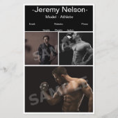 Comp-Karte für männliche Hauptakteure (Rückseite)