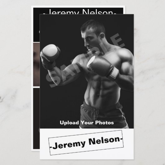 Comp-Karte für männliche Hauptakteure (Vorne/Hinten)