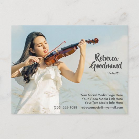 Comp-Vorlage für das Foto des Hauptdarstellers Postkarte (Vorderseite)