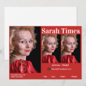 Comp-Vorlage für Schauspieler und Modell Einladung (Vorne/Hinten)