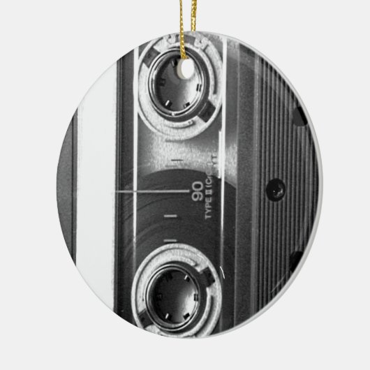 Compact Cassette Keramik Ornament (Links)