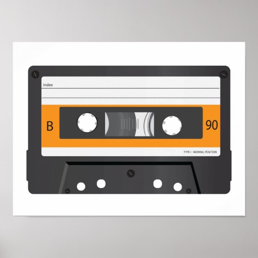 Compact-Cassette Poster. Poster (Vorne)