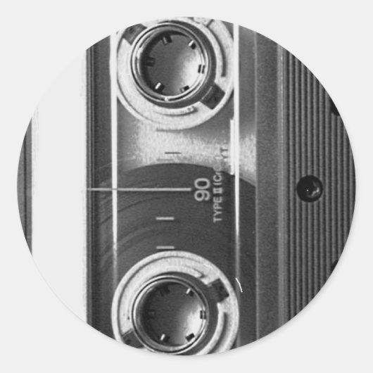 Compact Cassette Runder Aufkleber (Vorderseite)