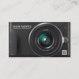 Compact Digital Camera Fotograf Business Card Visitenkarte