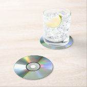 Compact Disc Runder Pappuntersetzer (Vor Ort)