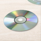 Compact Disc Runder Pappuntersetzer (Angewinkelt)