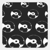 Compact Disks Quadratischer Aufkleber (Vorderseite)