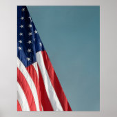 COMPACT FOTO BACKDROP - US-Flagge auf blau-grau Poster (Vorne)