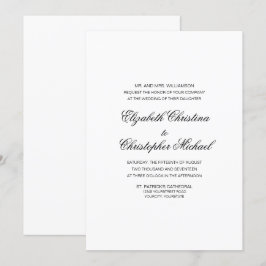 Compact Traditional Elegance (Kein Empfang) Einladung