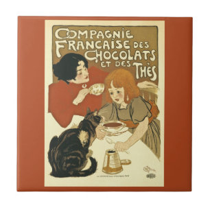 Compagnie Chocalats Vintage-Werbung Französisch Fliese