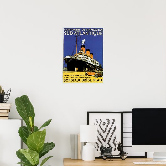 Compagnie de Navigation Sud-Atlantique Poster (Heimbüro)