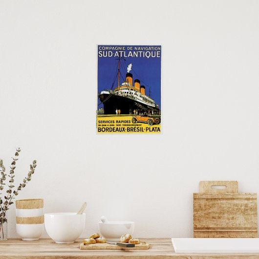 Compagnie de Navigation Sud-Atlantique Poster (Küche)