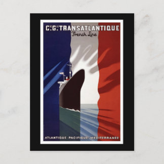 Compagnie Générale Transatlantique Französische Li Postkarte