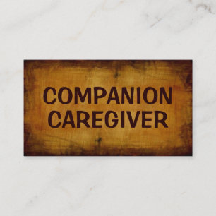 Companion Caregiver Antiquitätenkarte Visitenkarte