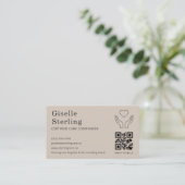 Companion Caregiver QR Code Senior Support Service Visitenkarte (Stehend Vorderseite)