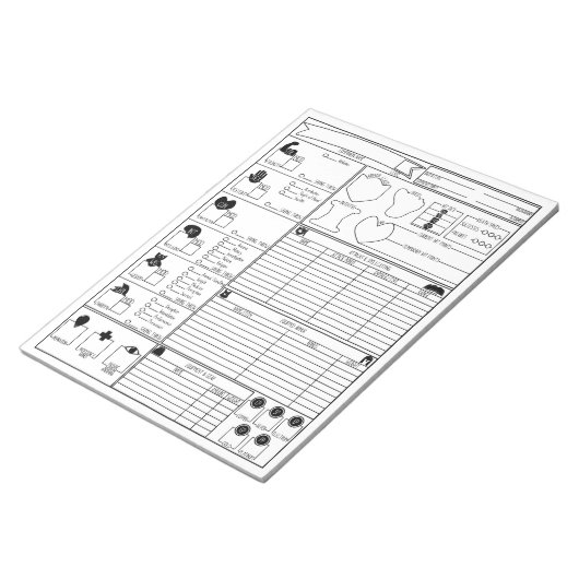 Companion Character Sheets Notizblock (angewinkelt)