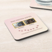 Companions Connected by Pawprints Getränkeuntersetzer (Linke Seite)