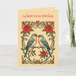 Companionship Art Nouveau Vintage Illustration Karte