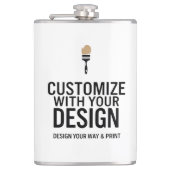 Company Branded Custom Minimalist Personalized   Flachmann (Vorderseite)