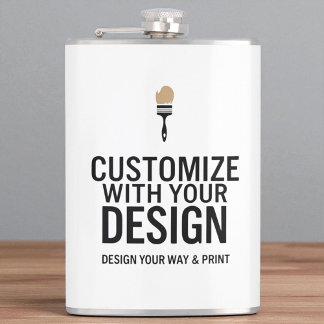 Company Branded Custom Minimalist Personalized   Flachmann