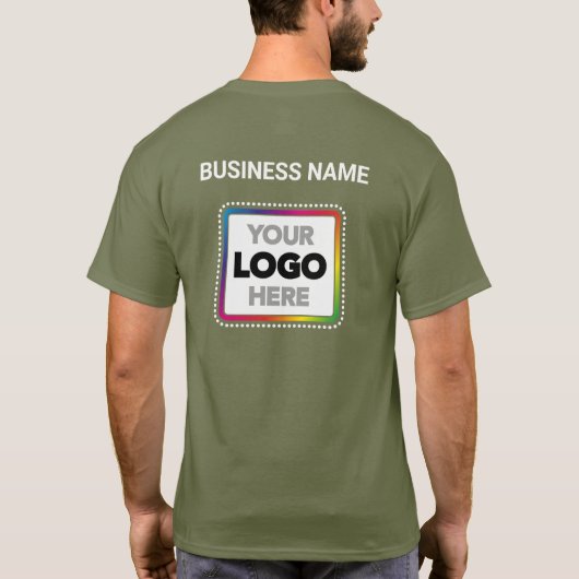 Company Branded Logo T-Shirt - Front & Back Print (Rückseite)