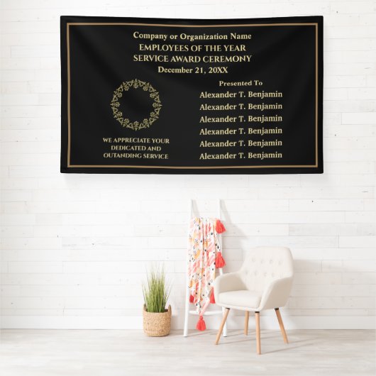 Company Business Gold Black Employees Awards Banner (Insitu)