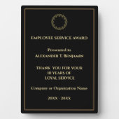 Company Business Gold Employee Service Award Fotoplatte (Vorderseite)