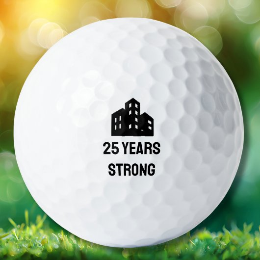 Company Business Logo Celebrating # Years Custom Golfball