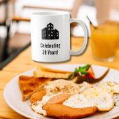 Company Business Logo Celebrating # Years Custom Kaffeetasse