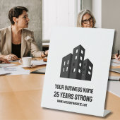 Company Business Logo Celebrating # Years Custom Sockelschild