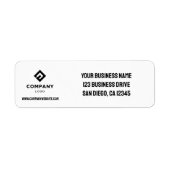 Company Business Logo Professional Return Address  (Vorne)