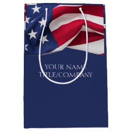 Company Business Marketing American Flag Mittlere Geschenktüte