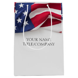 Company Business Marketing American Flag Mittlere Geschenktüte