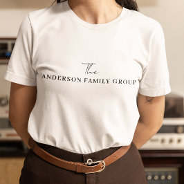 Company Business Name Branding Black Script T-Shirt