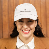 Company Business Name Branding Black Script Truckerkappe