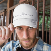 Company Business Name Branding Black Script Truckerkappe