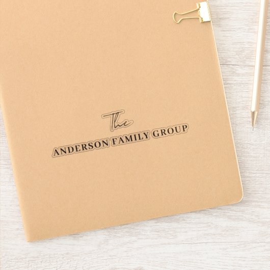 Company Business Name Professional Branded Aufkleber (Notizbuch)