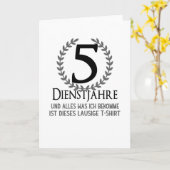 Company Celebration 5 Year Anniversary Employee Karte (Gelbe Blume)