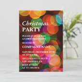 Company Christmas Party Colorful Confetti Sparkle Einladung (Stehend Vorderseite)