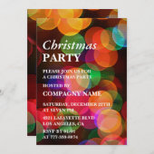 Company Christmas Party Colorful Confetti Sparkle Einladung (Vorne/Hinten)