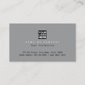 Company Corporative Business Name Gray Visitenkarte (Vorderseite)