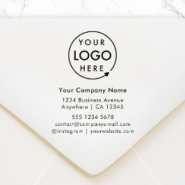Company Details Stamp | Business Address Logo Gummistempel