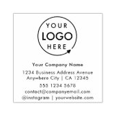 Company Details Stamp | Business Address Logo Gummistempel (Prägung)