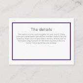 Company Event Ticket Concert Admit One Invitation Begleitkarte (Rückseite)