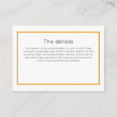 Company Event Ticket Concert Admit One Invitation Begleitkarte (Rückseite)