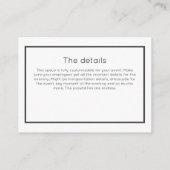 Company Event Ticket Concert Admit One Invitation Begleitkarte (Rückseite)