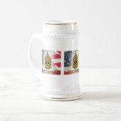 Company First Sergeant Gift White Mug Bierglas (Vorderseite Links)