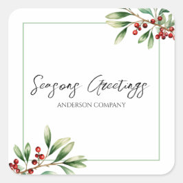 Company Holiday Party  Quadratischer Aufkleber