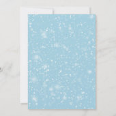Company Holiday Weihnachten Party Star Blue Snow Einladung (Rückseite)